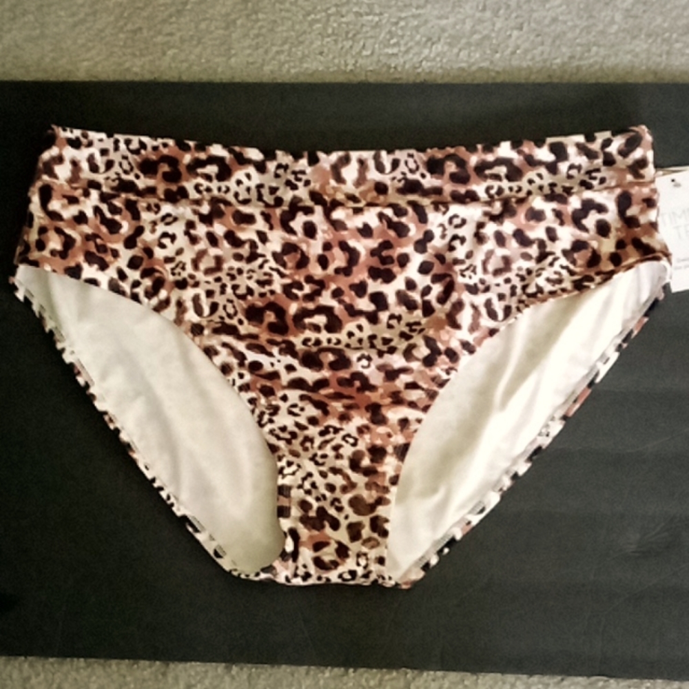 Time and Tru Leopard Print Swim Bottoms